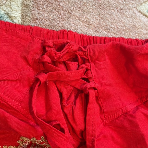Red wide leg pants (from Singapore) - Picture 6 of 7